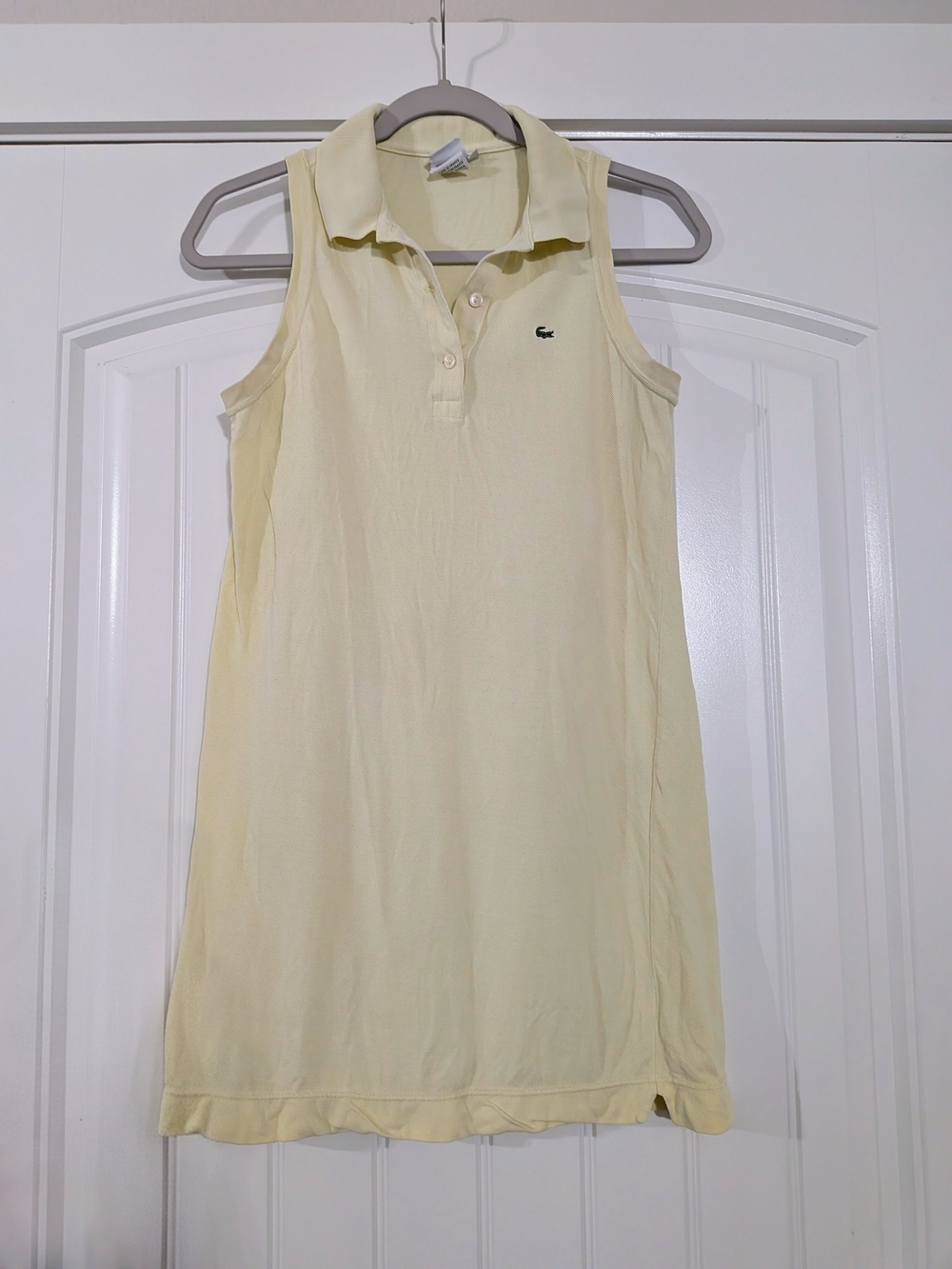 Lacoste Vintage Y2K Sleeveless Polo Shirt Mini Dress Tennis Golf